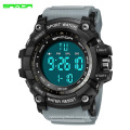 SANDA 359 Functional led wrist watches for boy automatic luminous water resistant sport men digital watch